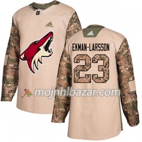 Dresovi Arizona Coyotes Oliver Ekman-Larsson 23 Adidas 2017-2018 Camo Veterans Day Practice Authentic - Muške